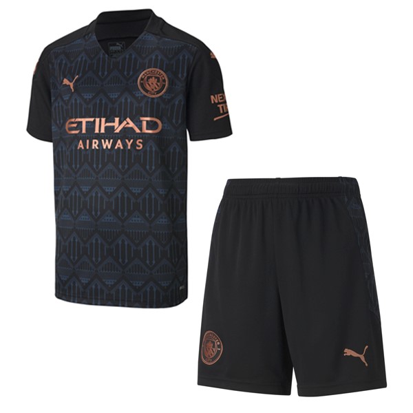Camiseta Manchester City 2ª Niños 2020-2021 Negro